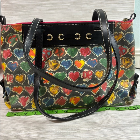 DOONEY & BOURKE ✨ Y2K designer colorful Heart Print Tote great condition - Picture 6 of 7